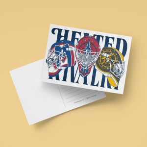 Heated Rivalry Goalie Mask Postcard