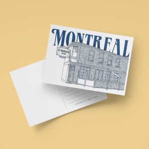 Le Tambour Postcard – Heated Rivalry Inspired Montreal Scene